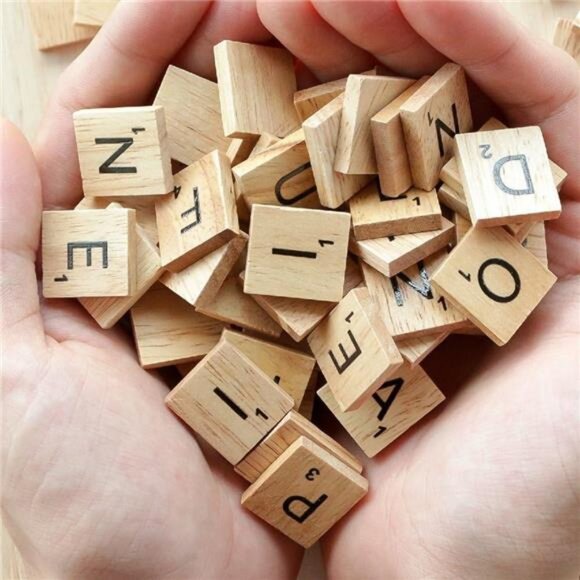 500 Wood Letter Tiles,Scrabble Letters for Crafts - DIY Wood Gift Decoration - Picture 6 of 8